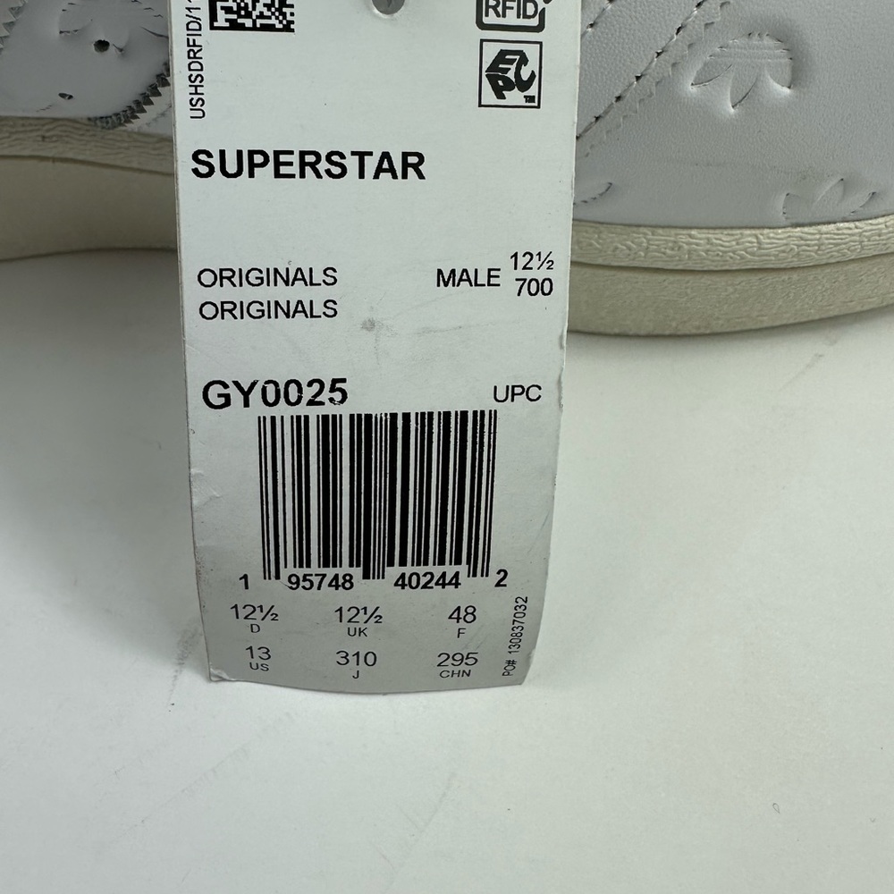 Size 13 - adidas Superstar Low Allover Debossed Trefoils - White - Picture 10 of 10